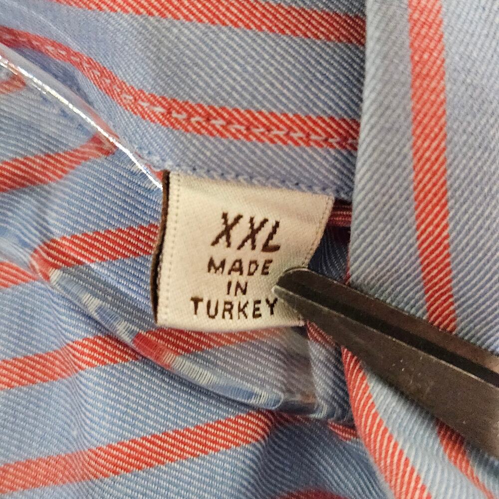 Men's Peter Millar Long Sleeve Botton Down Dress Shirt, Size XXL - Picture 3 of 8
